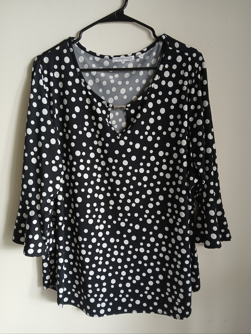 Notations Polka Dot Top Size 2X